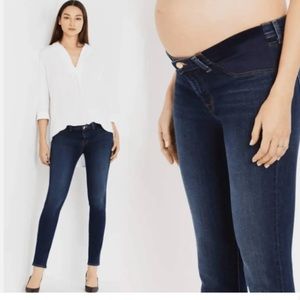 J Brand Mama J Super Skinny Bluebird Blue Wash Maternity Jeans, size 28